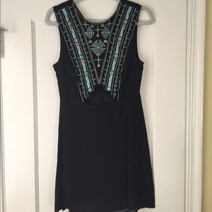 Nordstrom Leith Black Mini Dress